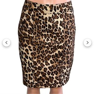 Cache Leopard Pencil Skirt